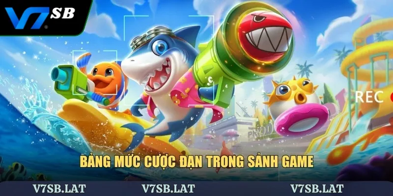 Bảng mức cược đạn trong sảnh game
